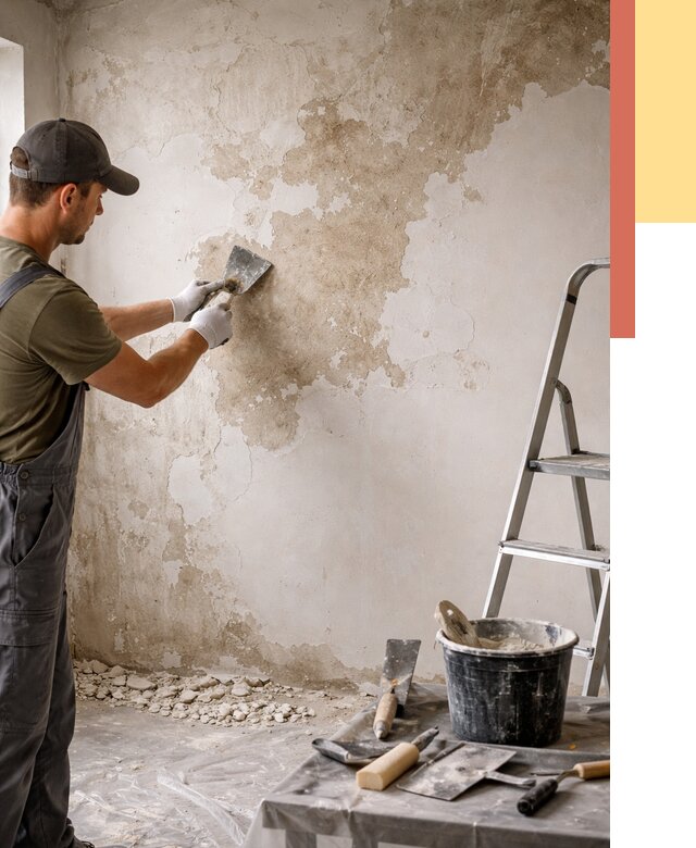 Снятие старой шпаклевки в Туле от 1881 руб. — быстро и недорого | ОТДЕЛОЧНИК-Тул