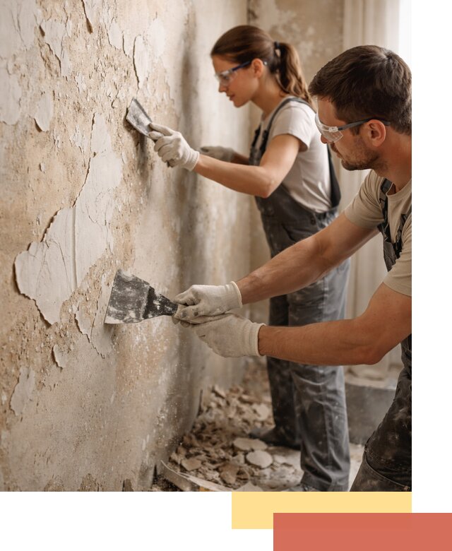 Снятие старой шпаклевки и подготовка поверхностей в Туле