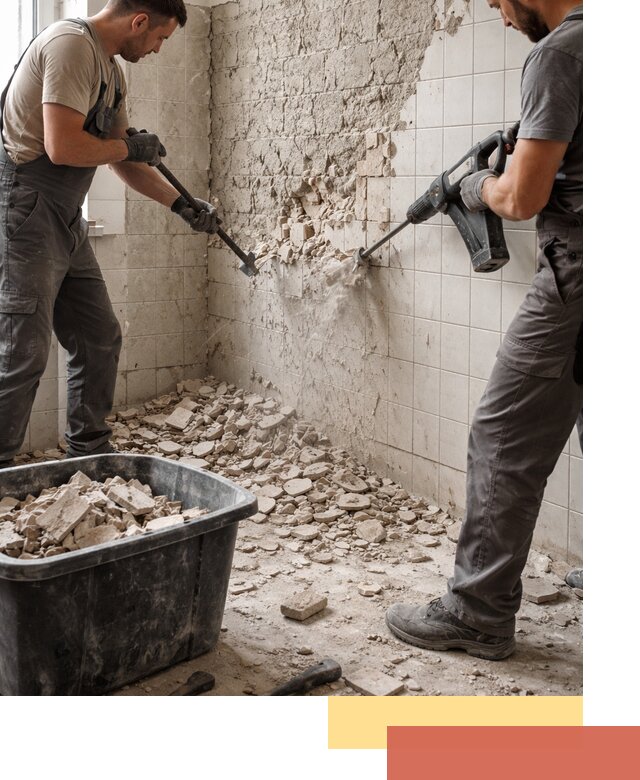 Демонтаж плитки со стен в Туле быстро и аккуратно