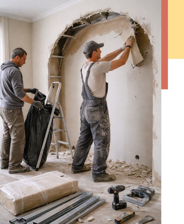 Демонтаж арки из гипсокартона в Туле от 3559 руб. — услуги под ключ | ОТДЕЛОЧНИК-Тул