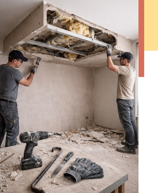 Демонтаж короба из гипсокартона в Туле от 1546 руб. — быстро и недорого | ОТДЕЛОЧНИК-Тул