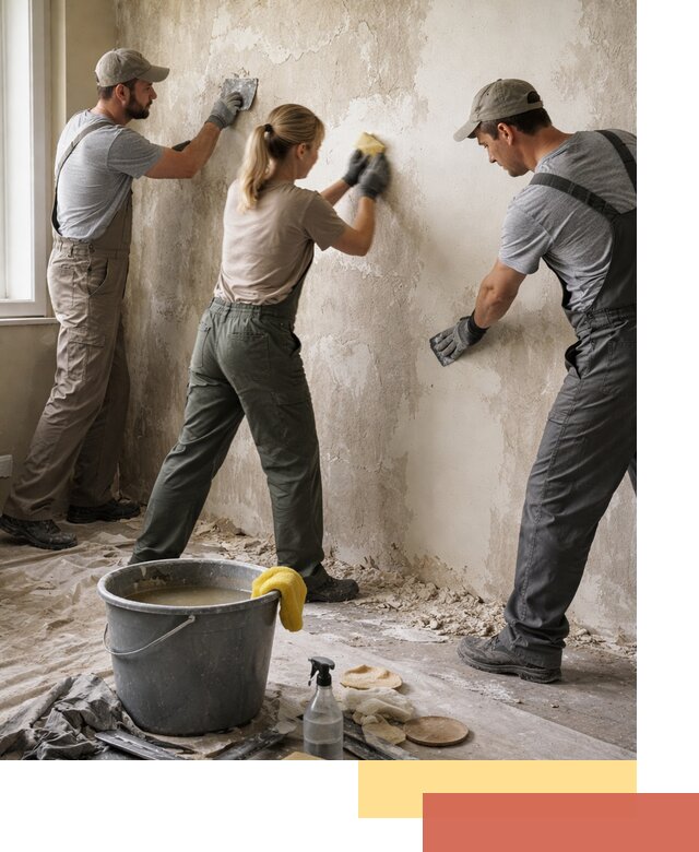 Очистка стен от клея и грунтовки в Туле качественно и быстро