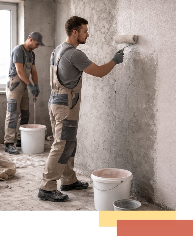 Нанесение бетоноконтакта на стены в Туле для последующей отделки