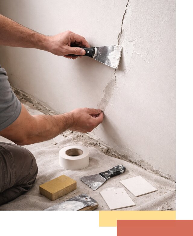 Заделка трещин и сколов в стенах и потолках в Туле