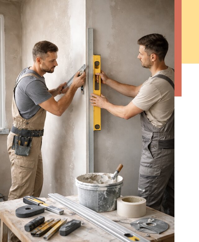 Выведение углов стен в Туле от 1881 руб. быстро и недорого | ОТДЕЛОЧНИК-Тул