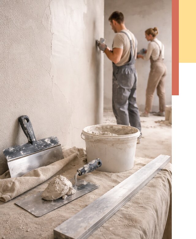 Штукатурка стен гипсовая в Туле от 4576 руб/м2 — быстро и недорого | ОТДЕЛОЧНИК-Тул