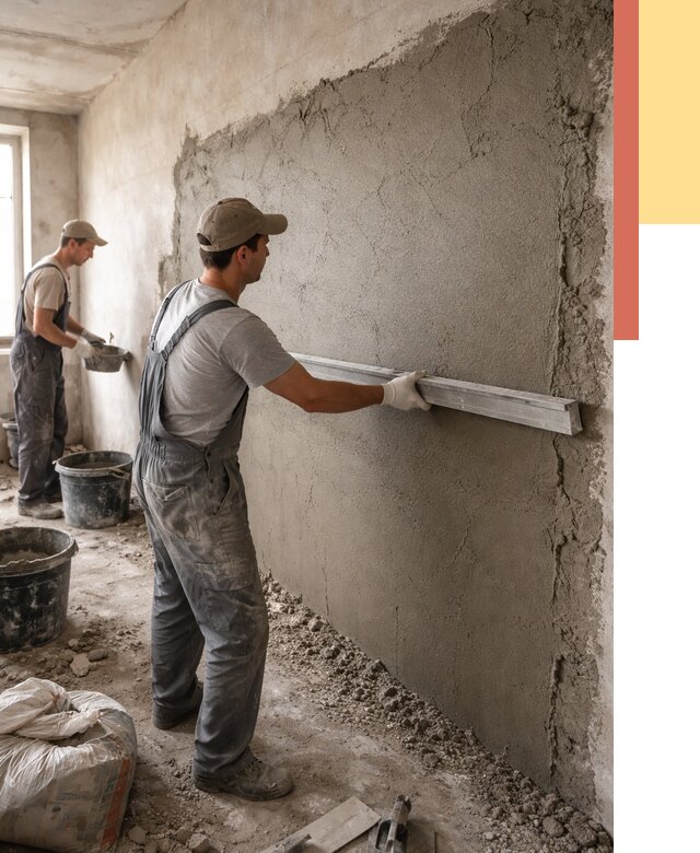 Цементная штукатурка стен в Туле от 4576 руб/м2 — быстро и недорого | ОТДЕЛОЧНИК-Тул