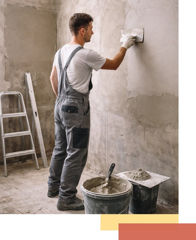 Штукатурка стен в ванной под ключ в Туле