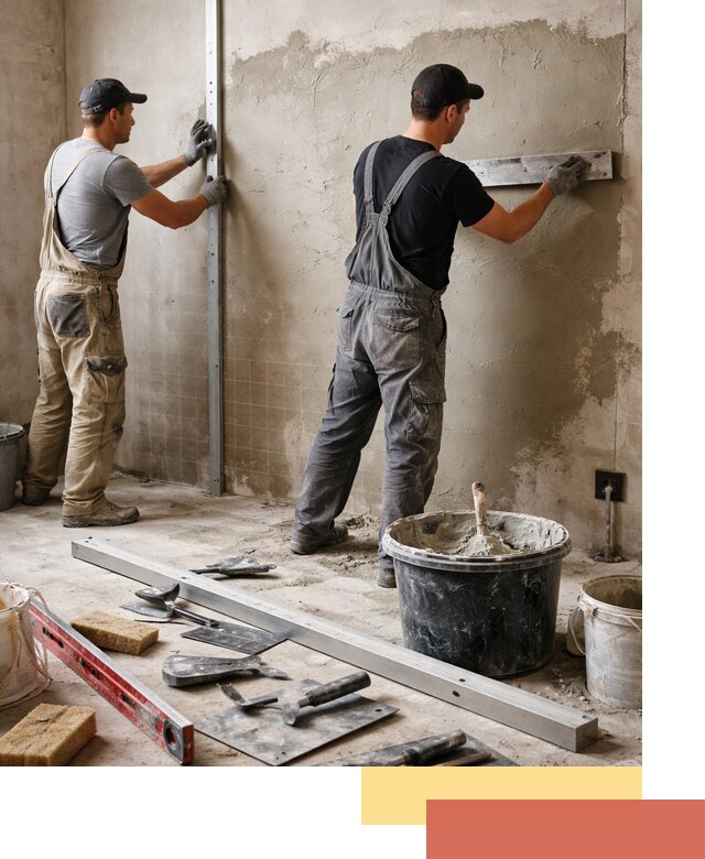 Профессиональная штукатурка стен под плитку в Туле