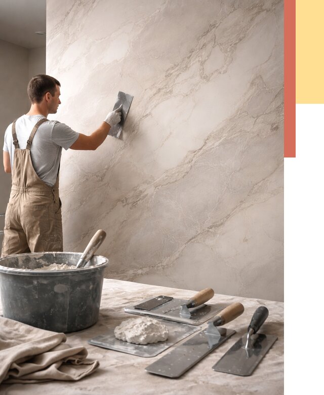 Декоративная штукатурка под мрамор в Туле от 2847 руб./м² — быстро и недорого | ОТДЕЛОЧНИК-Тул