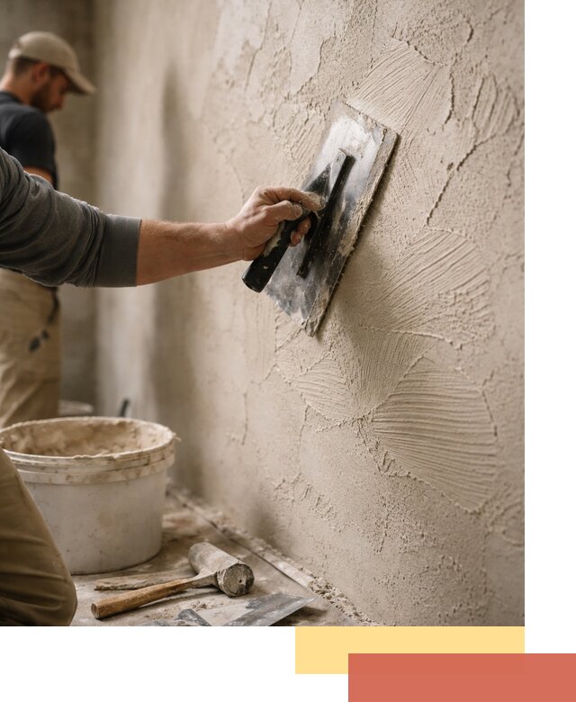 Фактурная штукатурка стен в Туле — монтаж, отделка, реставрация