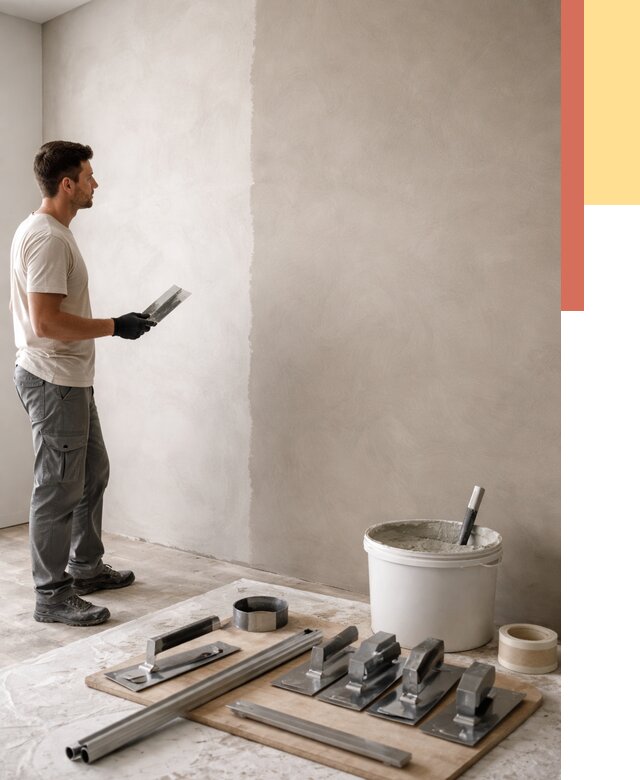 Нанесение микроцемента на стены в Туле от 3254 руб./м2 под ключ | ОТДЕЛОЧНИК-Тул