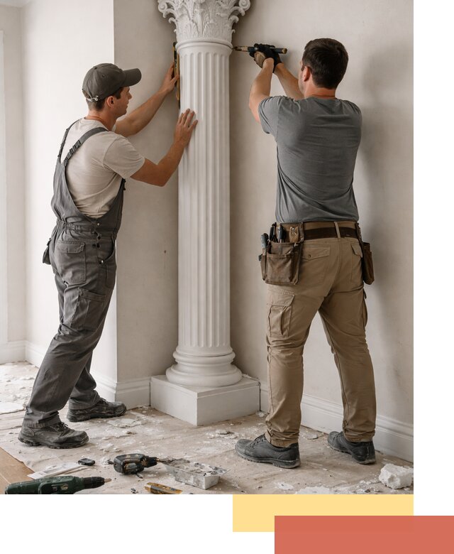 Установка декоративных колонн в Туле под ключ