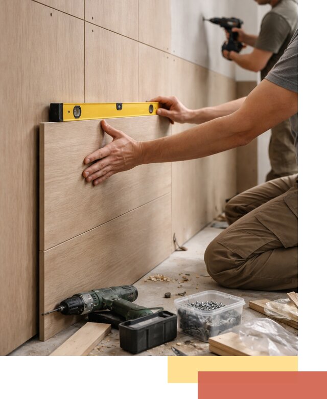 Профессиональный монтаж МДФ панелей на стены в Туле