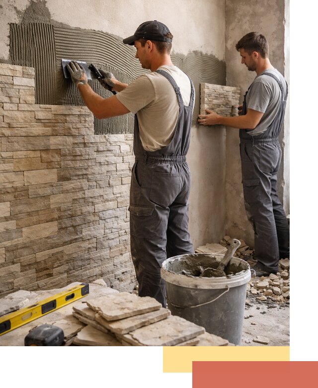 Монтаж искусственного камня в Туле — облицовка стен и фасадов