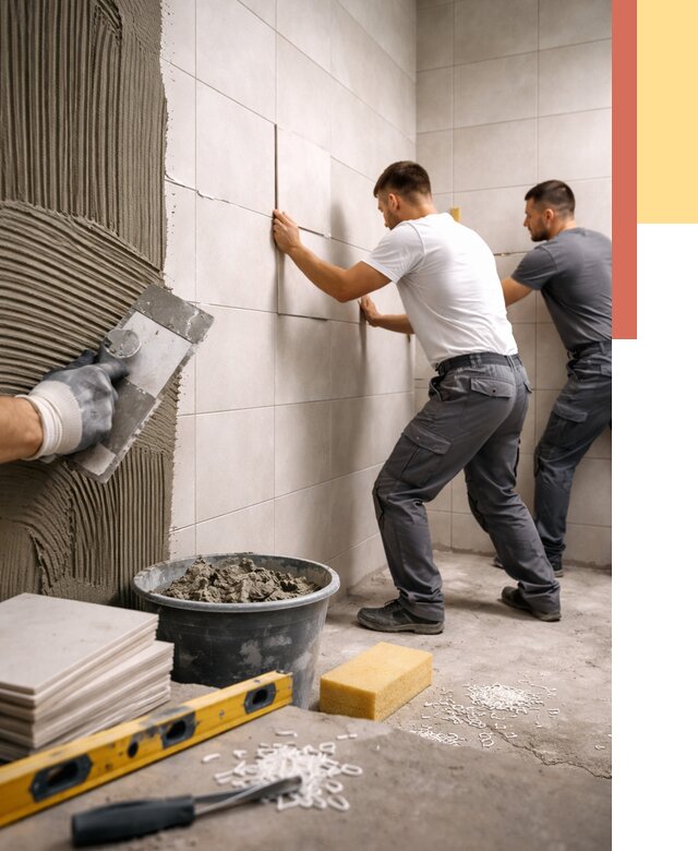 Укладка плитки на стены в Туле от 864 руб. — качественно и недорого | ОТДЕЛОЧНИК-Тул