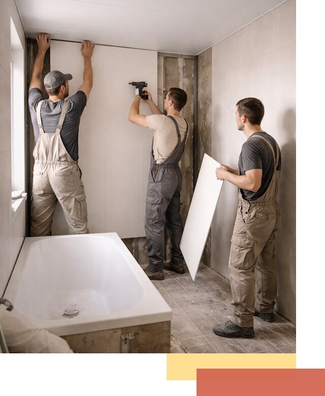 Отделка ванной панели ПВХ профессионально в Туле