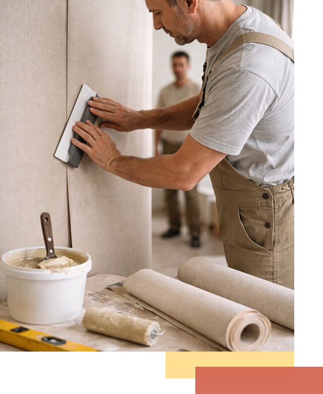 Поклейка текстильных обоев в Туле профессионально и аккуратно