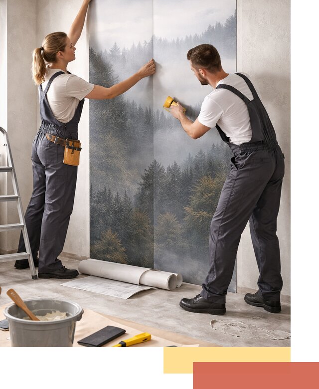 Поклейка фотообоев профессионально в Туле под ключ