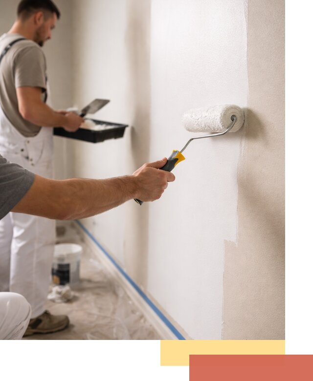 Покраска стен акриловой краской профессионально в Туле