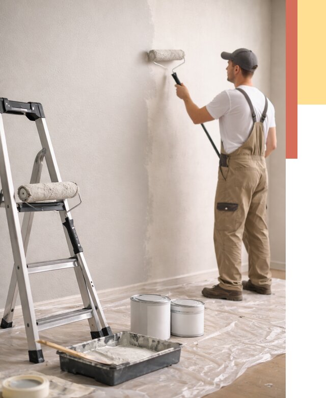 Покраска стен латексной краской в Туле от 4576 руб. за м2 | ОТДЕЛОЧНИК-Тул