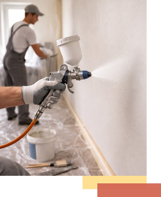 Покраска стен краскопультом в Туле быстро и качественно