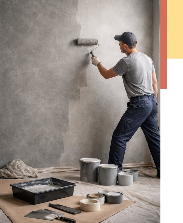 Покраска стен под бетон в Туле от 661 руб. за м2 — быстро и недорого | ОТДЕЛОЧНИК-Тул