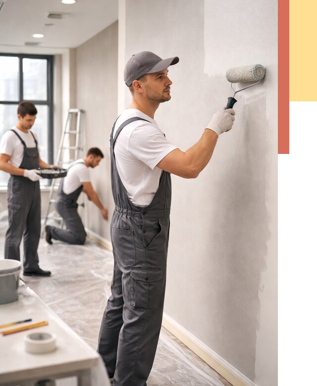 Покраска стен в офисе в Туле от 8644 руб. — быстро и недорого | ОТДЕЛОЧНИК-Тул