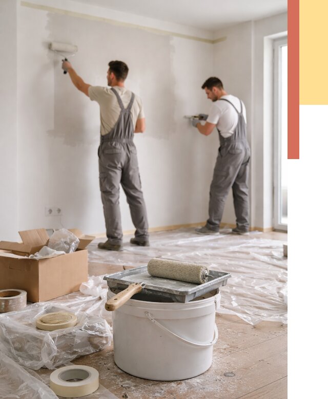 Покраска стен в квартире в Туле от 2542 руб/м2 — быстро и недорого | ОТДЕЛОЧНИК-Тул