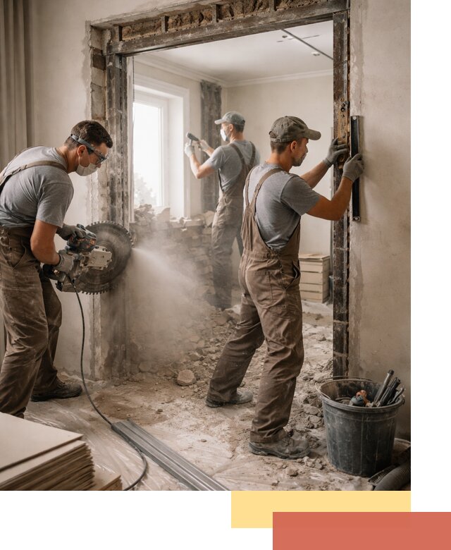 Расширение дверного проема под установку новой двери в Туле