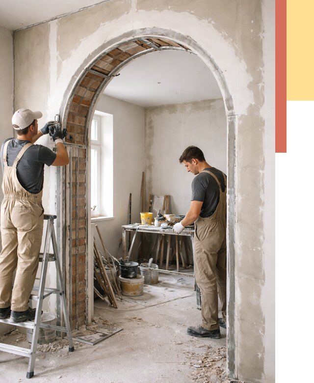 Устройство арочного проема в Туле от 9661 руб. под ключ — быстро и недорого | ОТДЕЛОЧНИК-Тул