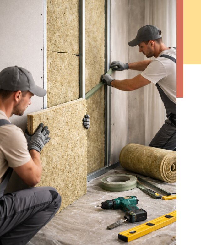 Шумоизоляция стен в Туле под ключ от 1881 руб. | ОТДЕЛОЧНИК-Тул