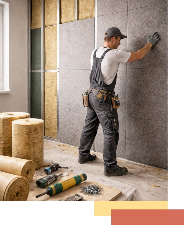 Профессиональная шумоизоляция стен в Туле для квартиры и офиса