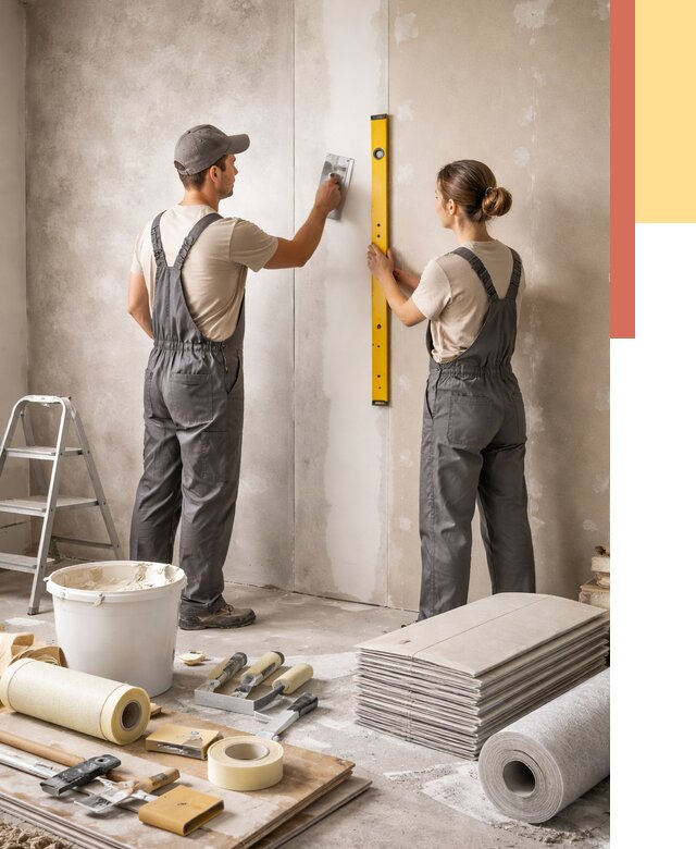 Отделка стен в Туле от 1525 руб/м² — недорого, быстро, под ключ | ОТДЕЛОЧНИК-Тул