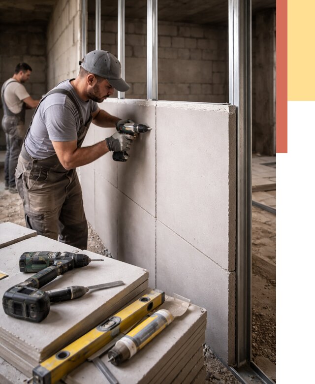 Кладка влагостойких перегородок ПГП в Туле от 1220 руб. под ключ | ОТДЕЛОЧНИК-Тул