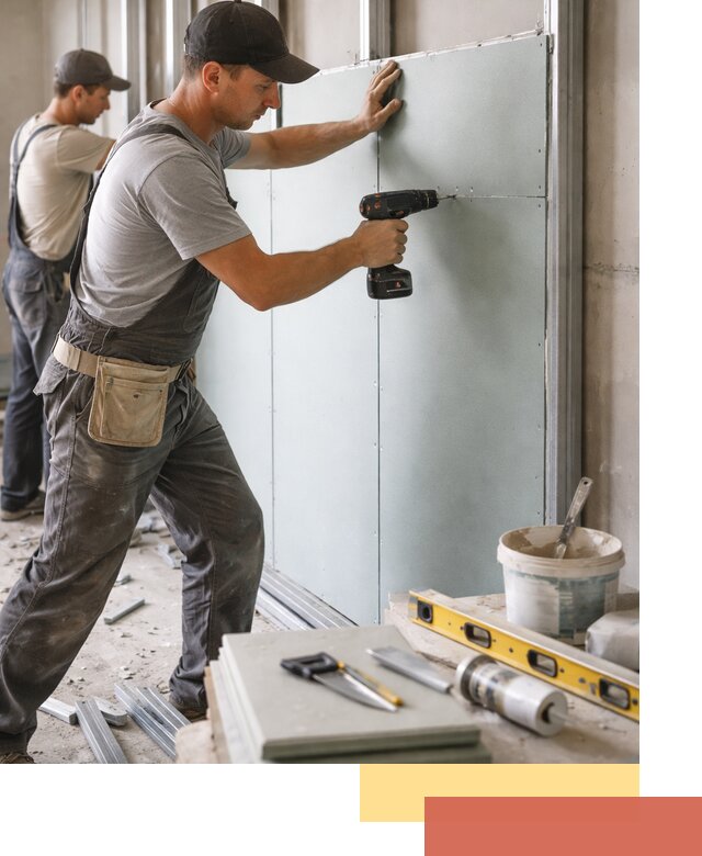 Кладка влагостойких перегородок ПГП в Туле