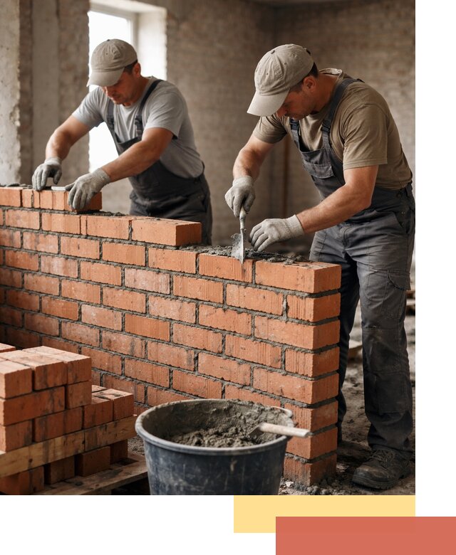 Кладка кирпичных перегородок под ключ в Туле