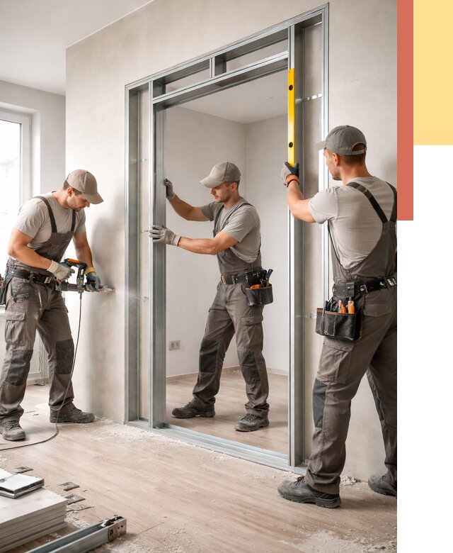 Устройство дверного проема в перегородке в Туле от 4576 руб. под ключ | ОТДЕЛОЧНИК-Тул