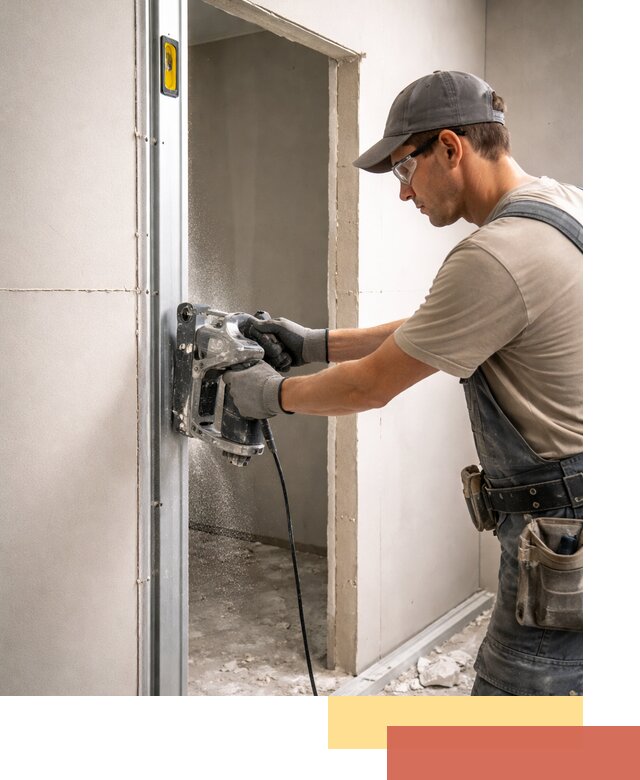 Устройство дверного проема в перегородке в Туле