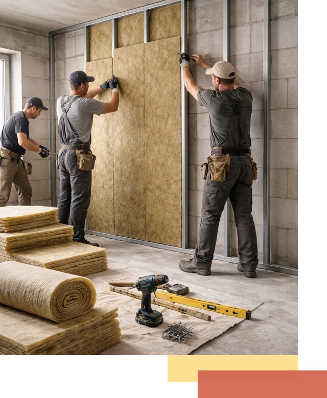 Шумоизоляция перегородок из блоков в Туле — монтаж и защита шумоизоляцией