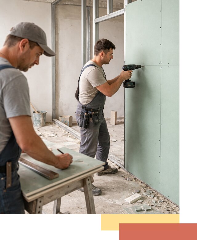 Перегородки из влагостойкого гипсокартона под ключ в Туле