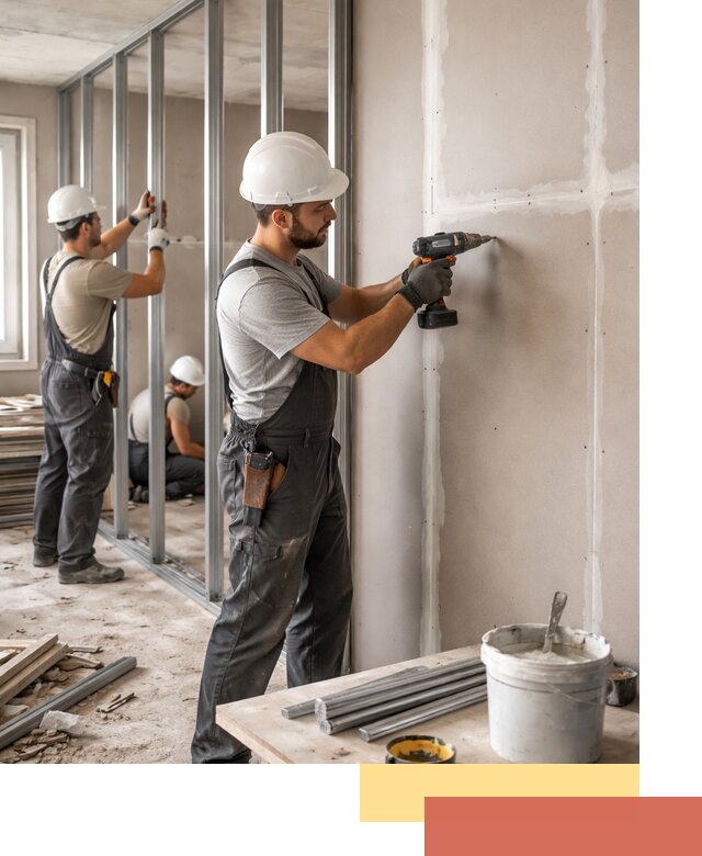 Перегородки из огнестойкого гипсокартона в Туле под ключ