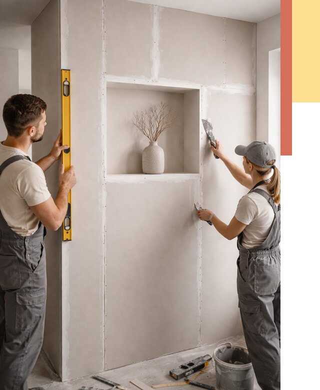 Перегородка из гипсокартона с нишей в Туле от 3305 руб. под ключ | ОТДЕЛОЧНИК-Тул