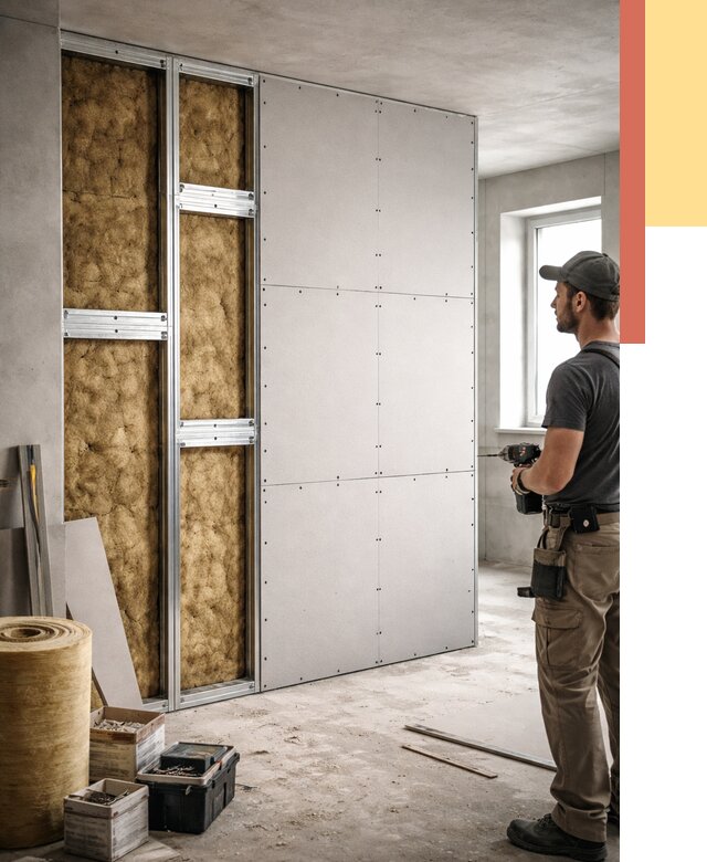 Усиленная перегородка под навеску в Туле от 13016 руб. — монтаж под ключ | ОТДЕЛОЧНИК-Тул