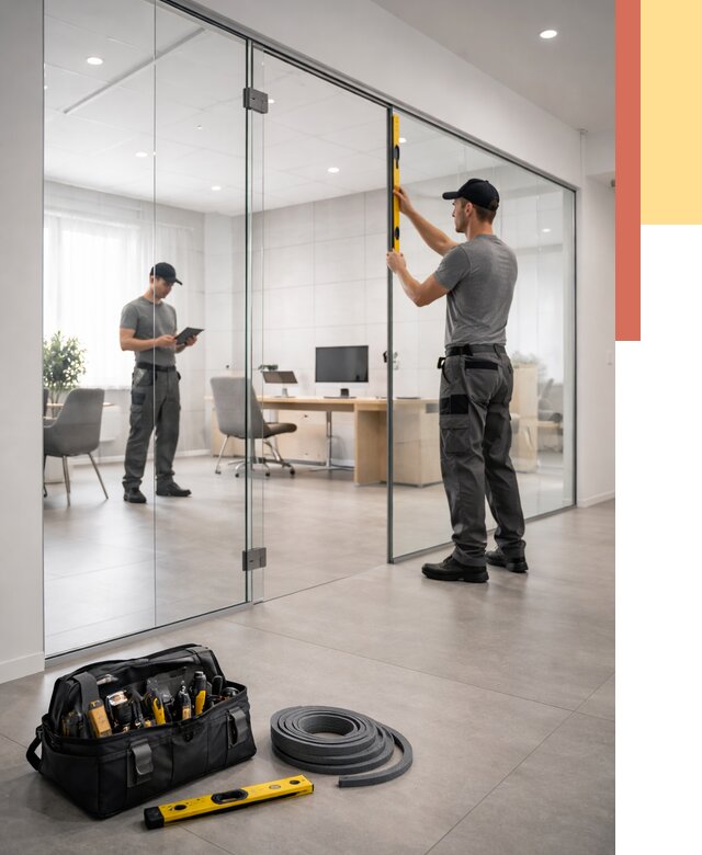 Цельностеклянные перегородки под ключ в Туле от 9661 руб. — монтаж и цены | ОТДЕЛОЧНИК-Тул