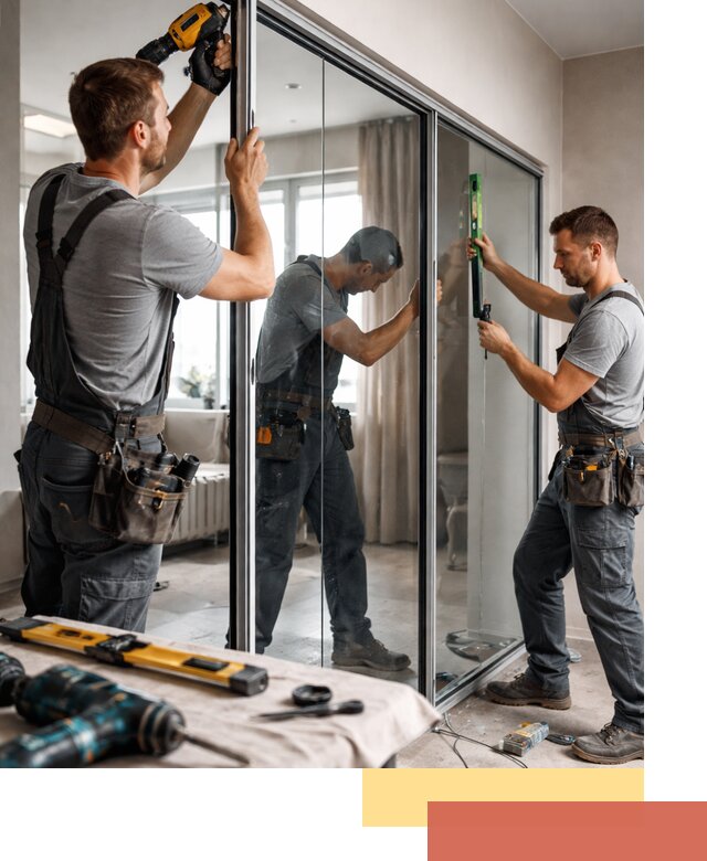 Каркасные стеклянные перегородки под ключ в Туле