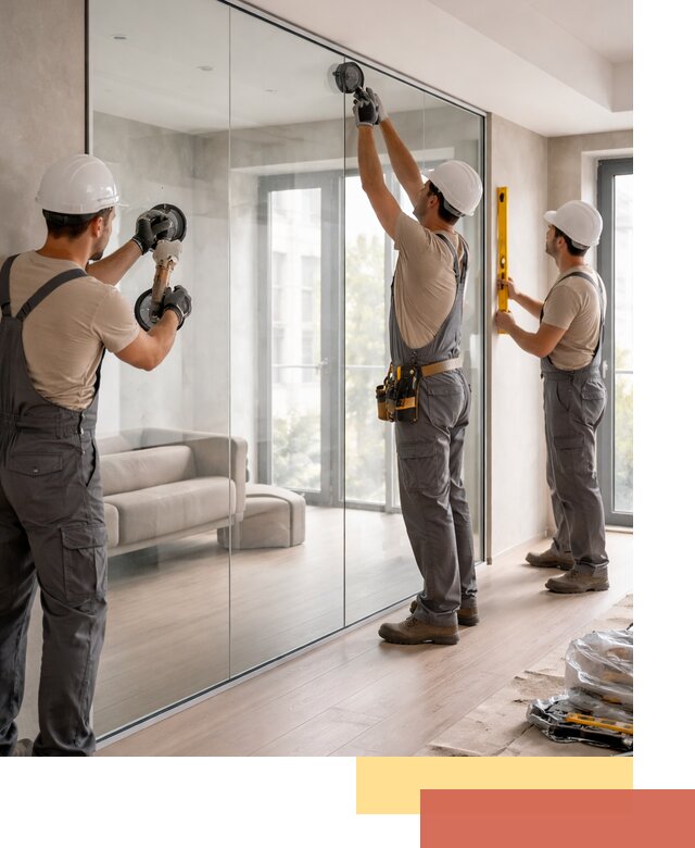 Перегородки из закаленного стекла в Туле для офисов и квартир