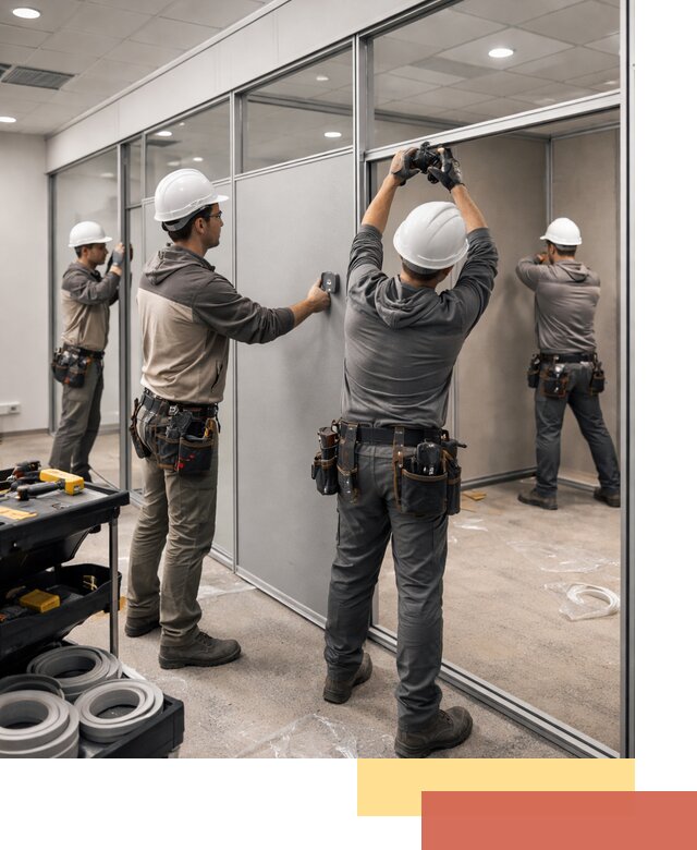 Мобильные офисные перегородки под ключ в Туле