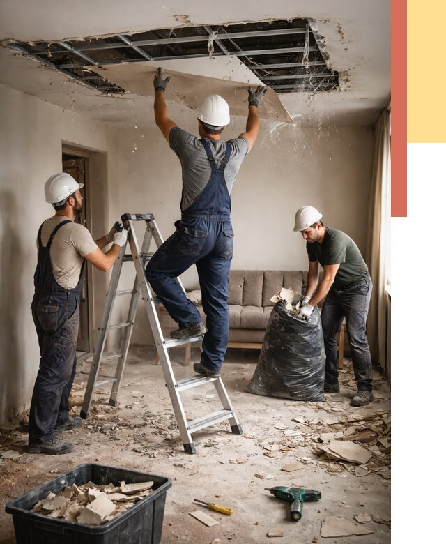 Демонтаж гипсокартонного потолка в Туле от 427 руб. за м2 — ОТДЕЛОЧНИК-Тул