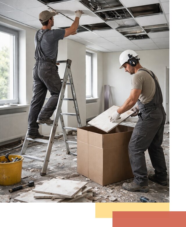 Демонтаж потолочной плитки в Туле быстро и аккуратно